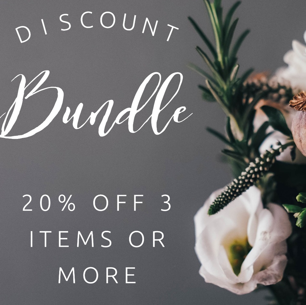 20% off 3 items or more discount bundle